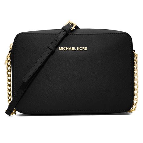 michael kors black crossbody with chain|black crossbody Michael Kors bag.